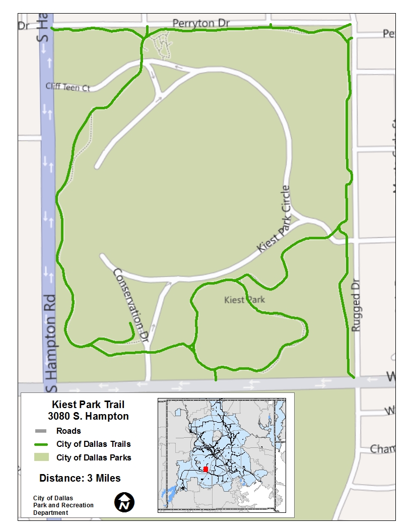 Kiest Park Trail Map