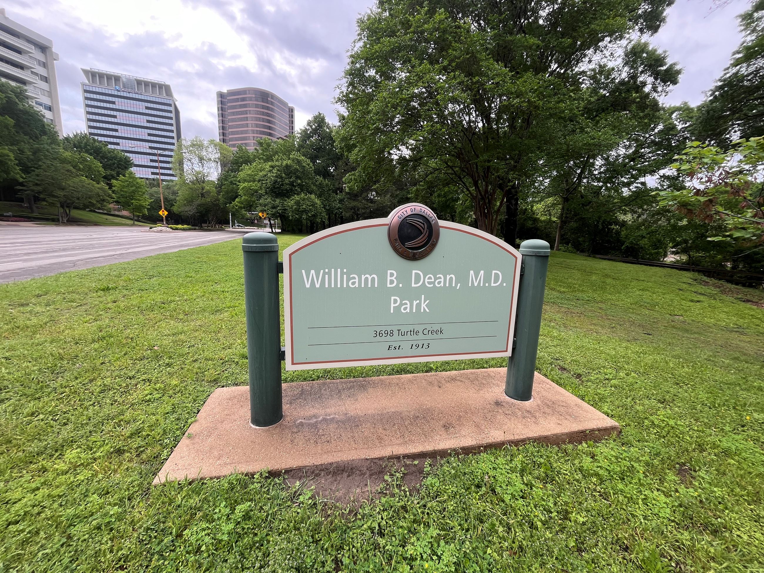 William M Dean MD Park Sign1