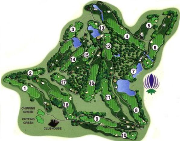 Tenison Highlands Golf Course Layout Map