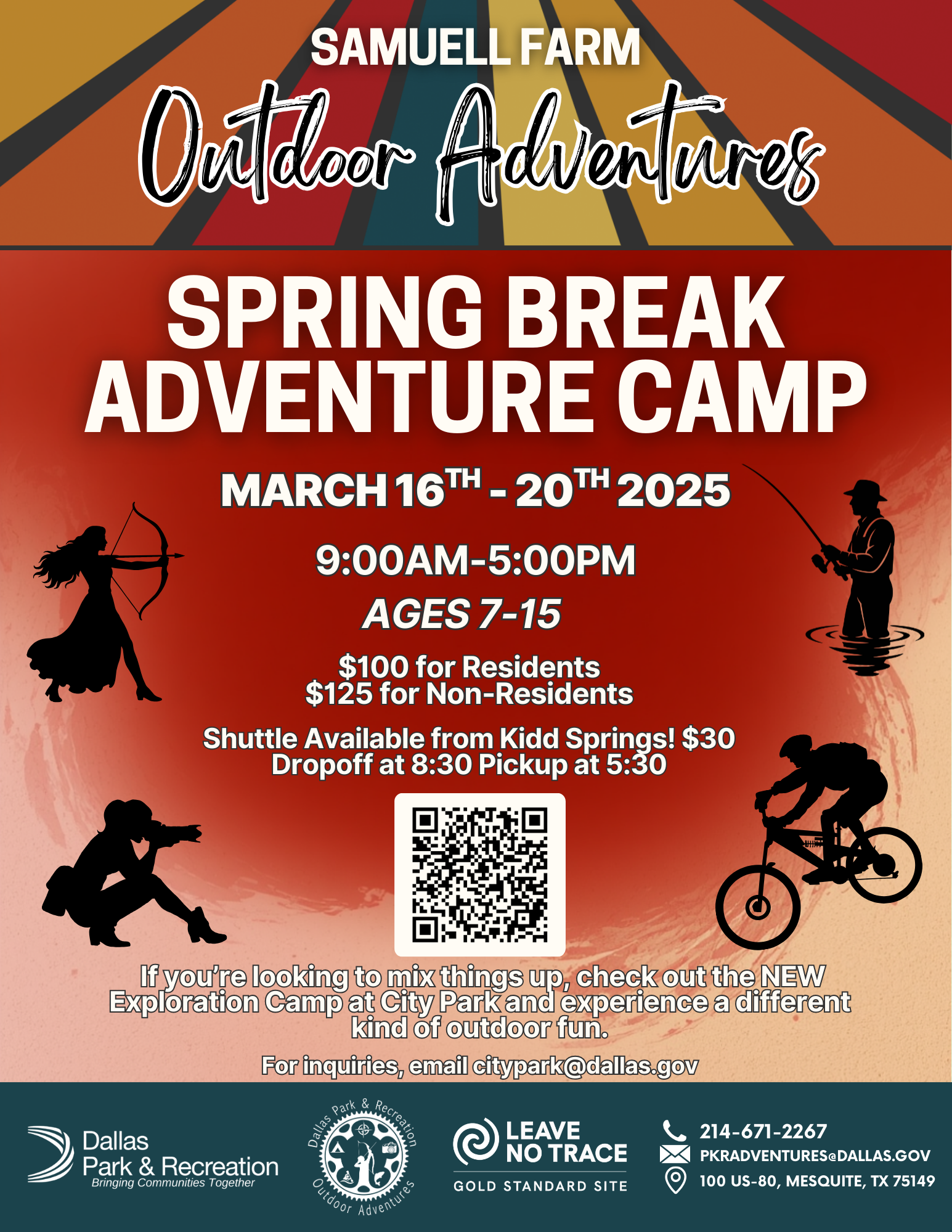 Spring Break Adventure Camp Flyer