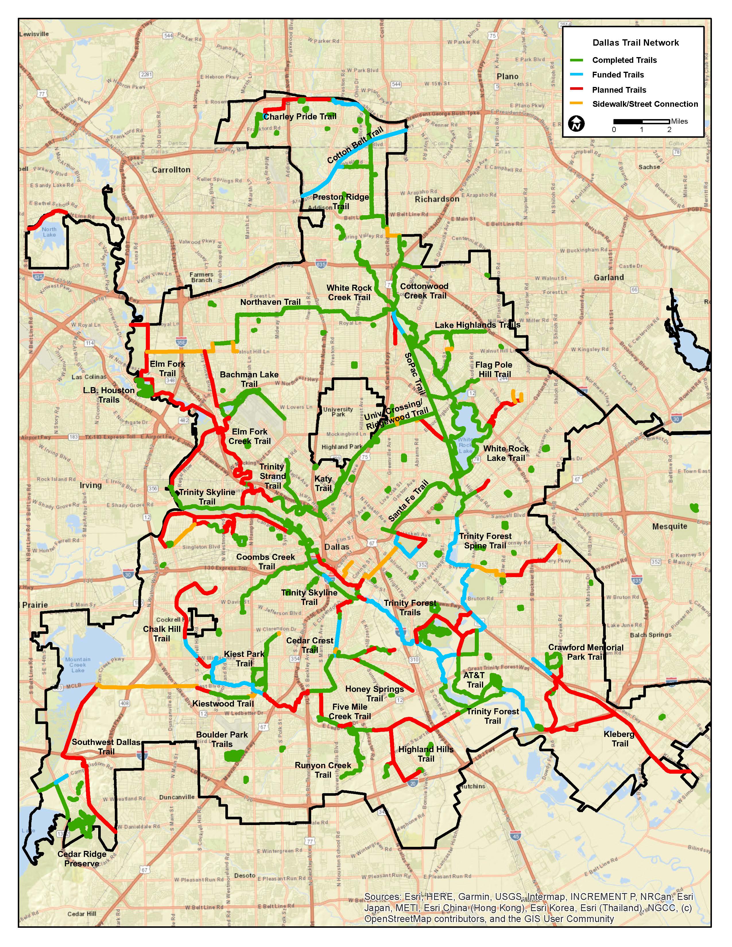 Dallas Trail Map 3-16-26