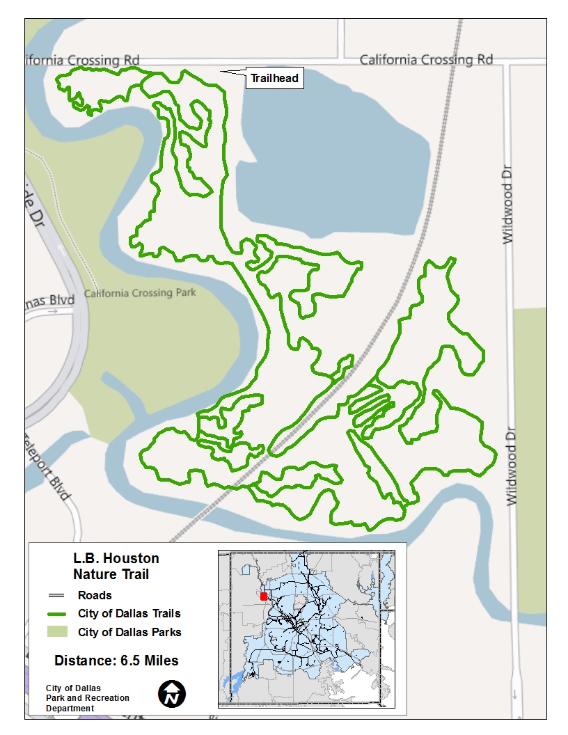 LB Houston Trail Map